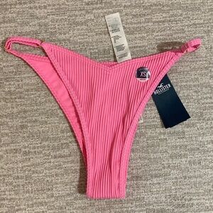 Hollister Vibrant Pink Ribbed Bikini Bottom XS